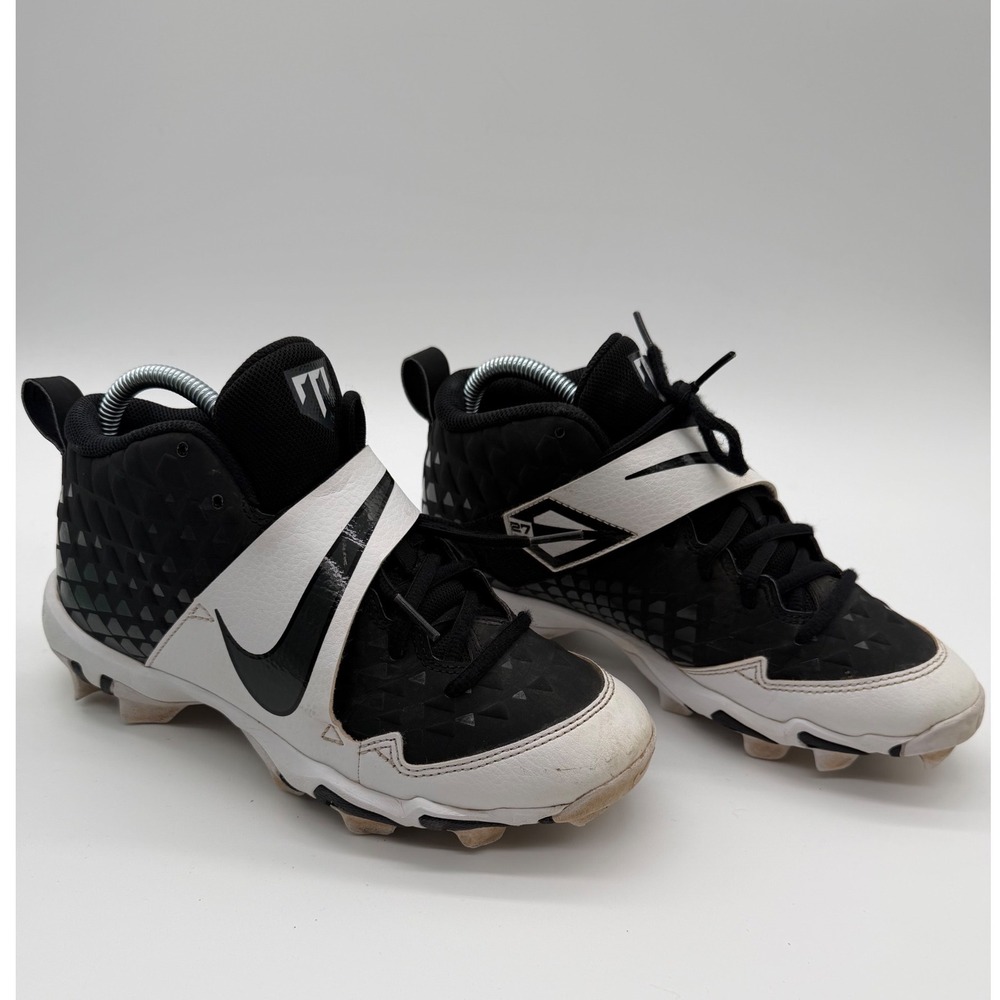 Nike Force Zoom Trout 6 Keystone Kids Baseball Cleats Black White AT3441-002 6Y